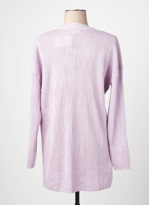 Gilet manches longues violet MANGO femme
