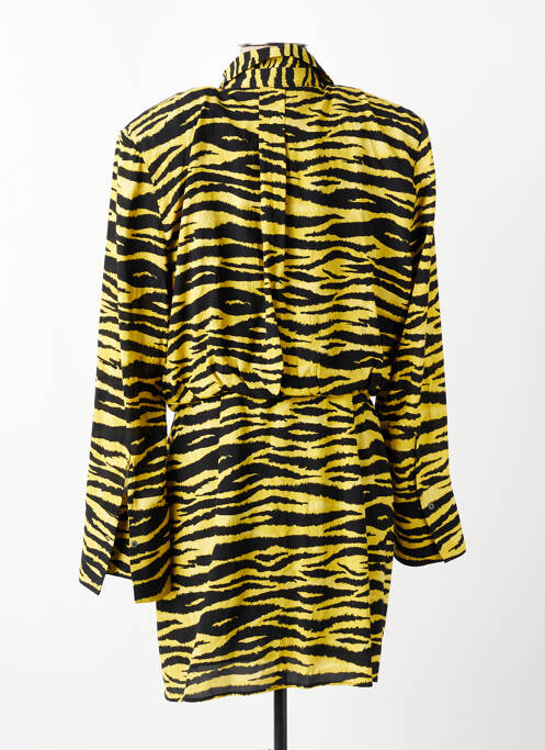 Robe courte jaune MANGO femme
