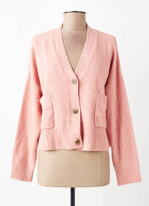 Gilet manches longues rose MANGO femme