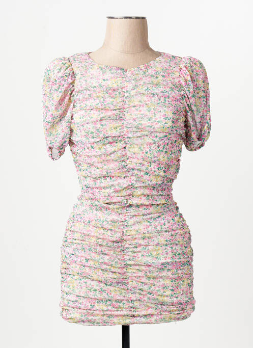 Robe courte rose MANGO femme