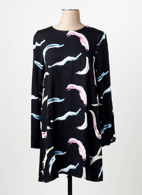 Robe mi-longue col rond noir VERO MODA femme