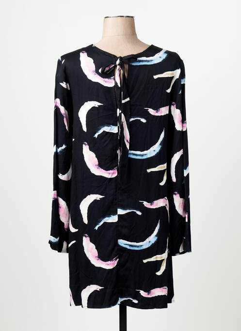 Robe mi-longue col rond noir VERO MODA femme