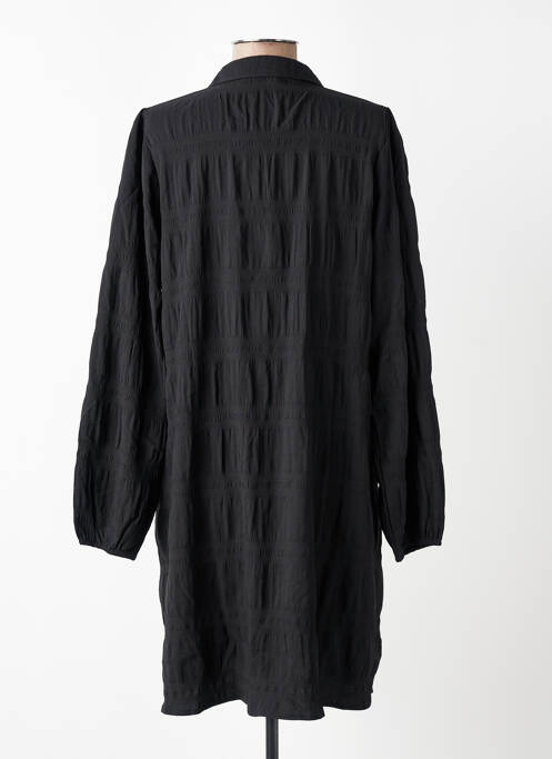 Robe mi-longue manches longues manches longues noir JACQUELINE DE YONG femme