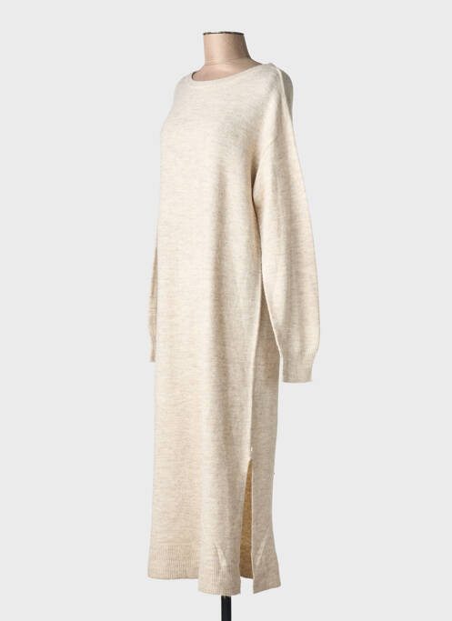 Robe pull manches longues manches longues beige VERO MODA femme