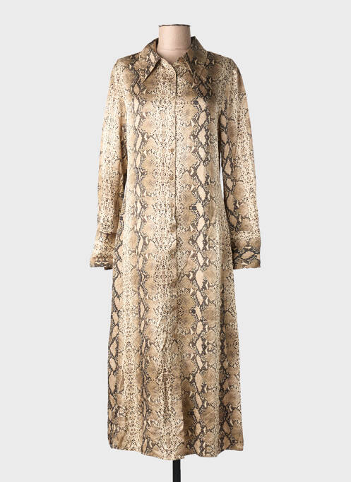 Robe longue beige MANGO femme