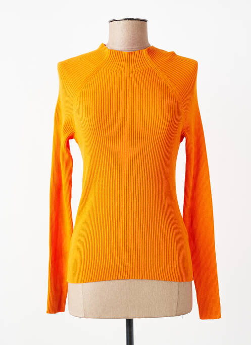 Pull col roulé manches longues manches longues orange ONLY femme