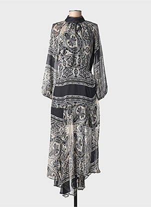 Robe longue noir MANGO femme