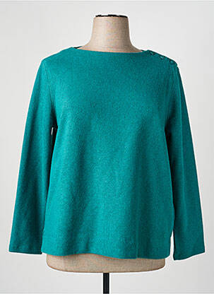 Pull coupe droite manches longues vert TOM TAILOR femme