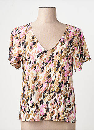 Chemisier manches courtes manches courtes marron VERO MODA femme
