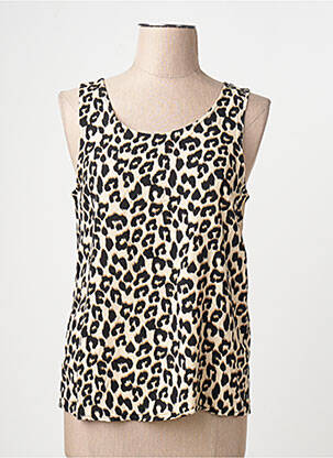 Blouse col rond sans manche marron VERO MODA femme