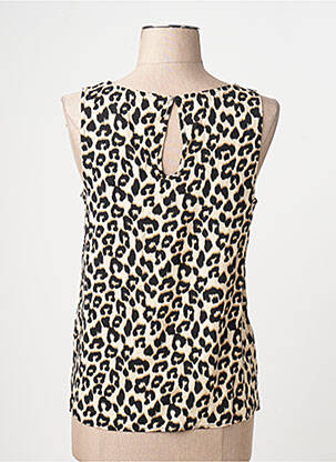 Blouse col rond sans manche marron VERO MODA femme