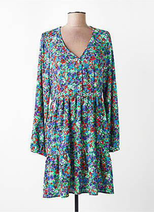 Robe mi-longue manches longues manches longues vert ONLY femme