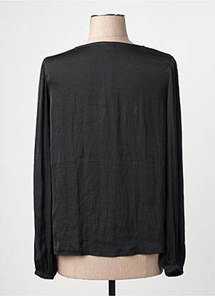 Chemisier coupe droite manches longues noir JACQUELINE DE YONG femme