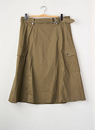 Jupe mi-longue marron MORE & MORE femme