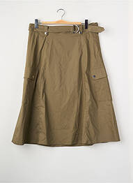 Jupe mi-longue marron MORE & MORE femme