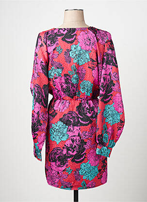 Robe mi-longue col v rouge VERO MODA femme