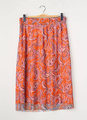 Jupe mi-longue orange STREET ONE femme