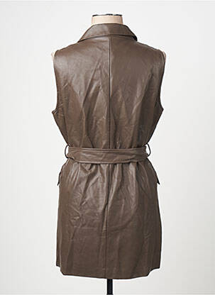 Veste en cuir marron NÜ femme