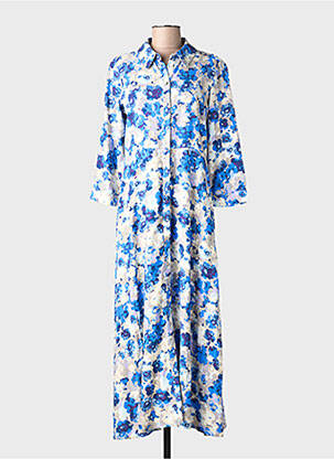 Robe longue manches 3/4 bleu VERO MODA femme