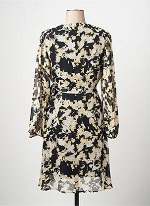 Robe mi-longue manches longues manches longues noir VILA femme