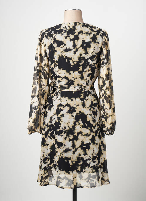 Robe mi-longue manches longues manches longues noir VILA femme