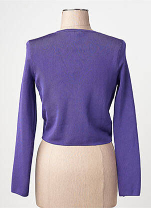 Gilet manches longues violet MANGO femme