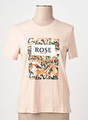 T-shirt coupe droite manches courtes rose ONLY femme