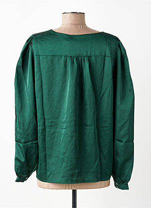 Chemisier col mao manches longues vert VILA femme