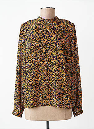 Chemisier manches longues manches longues marron ONLY femme