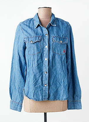 Chemise manches longues bleu DELAHAYE femme