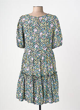 Robe courte col rond vert ONLY femme