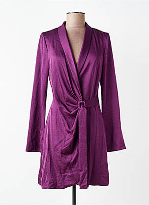 Robe mi-longue violet MANGO femme
