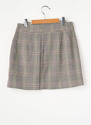 Jupe courte fermeture zippée au dos marron ONLY femme