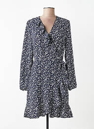 Robe mi-longue manches longues manches longues bleu ONLY femme