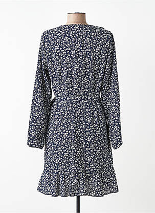 Robe mi-longue manches longues manches longues bleu ONLY femme