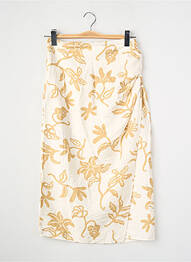 Jupe mi-longue beige MANGO femme