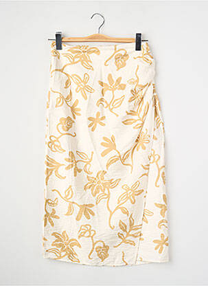 Jupe mi-longue beige MANGO femme