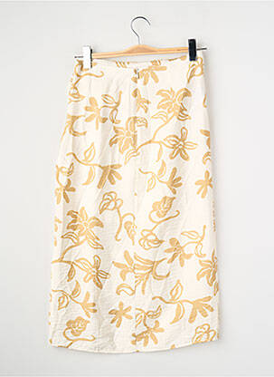 Jupe mi-longue beige MANGO femme