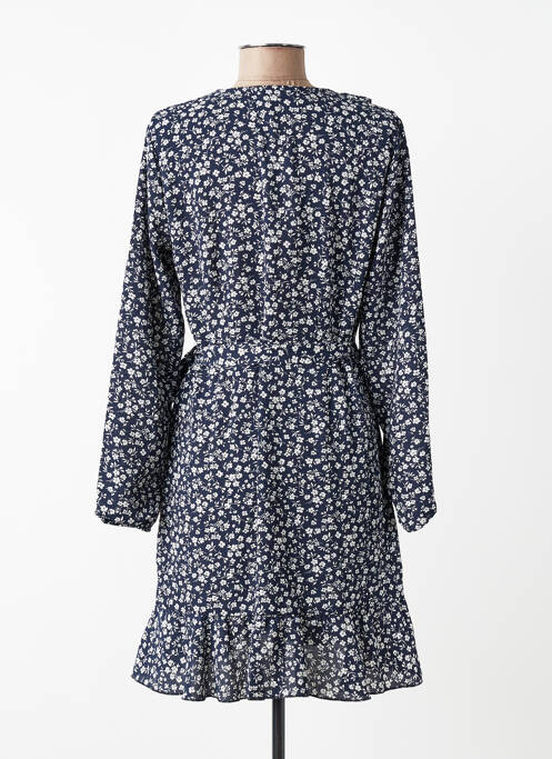 Robe mi-longue manches longues manches longues bleu ONLY femme