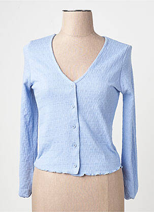 Gilet manches longues bleu MANGO femme
