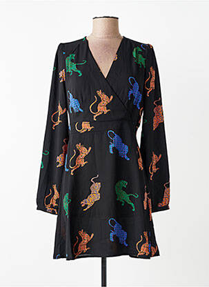 Robe mi-longue manches longues manches longues noir ONLY femme