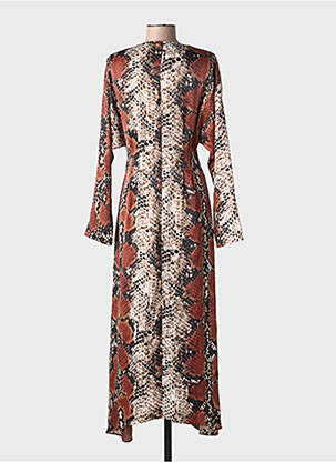 Robe longue marron MANGO femme