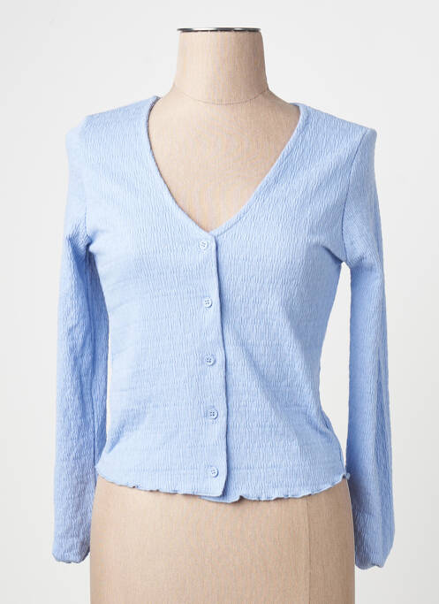 Gilet manches longues bleu MANGO femme