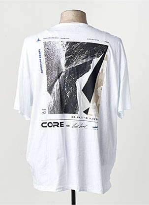 T-shirt col rond manches courtes blanc JACK & JONES homme