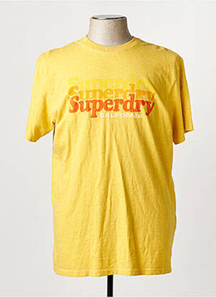 T-shirt jaune SUPERDRY homme