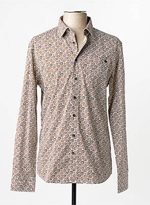 Chemise manches longues marron NO EXCESS homme