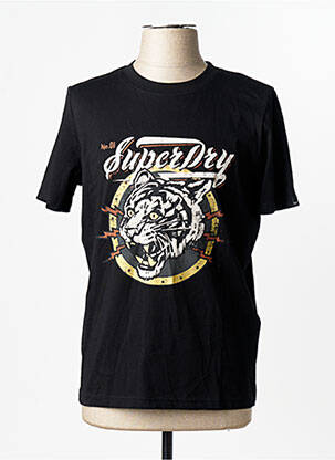 T-shirt noir SUPERDRY femme