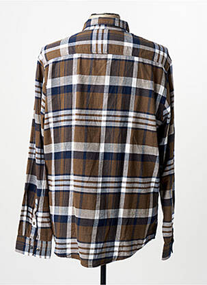 Chemise manches longues marron JACK & JONES homme