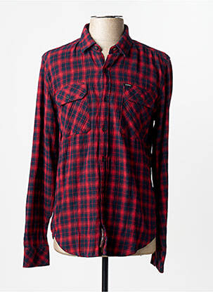 Chemise manches longues rouge GARCIA homme
