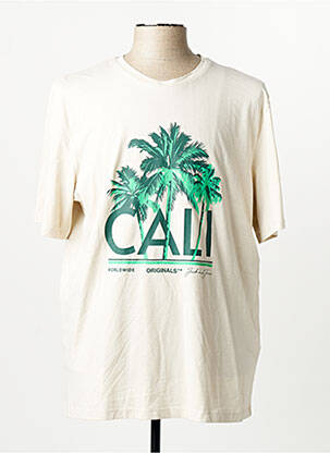 T-shirt beige JACK & JONES homme